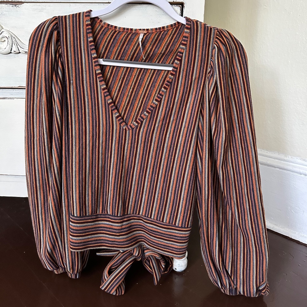 Free people colorful long sleeved top